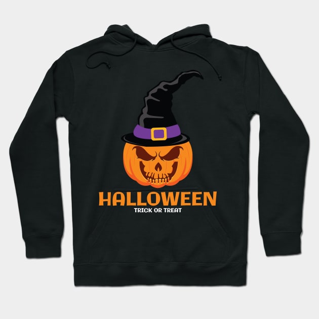 Halloween  Pumpkin "Trick or treat" Hoodie by Khenyot